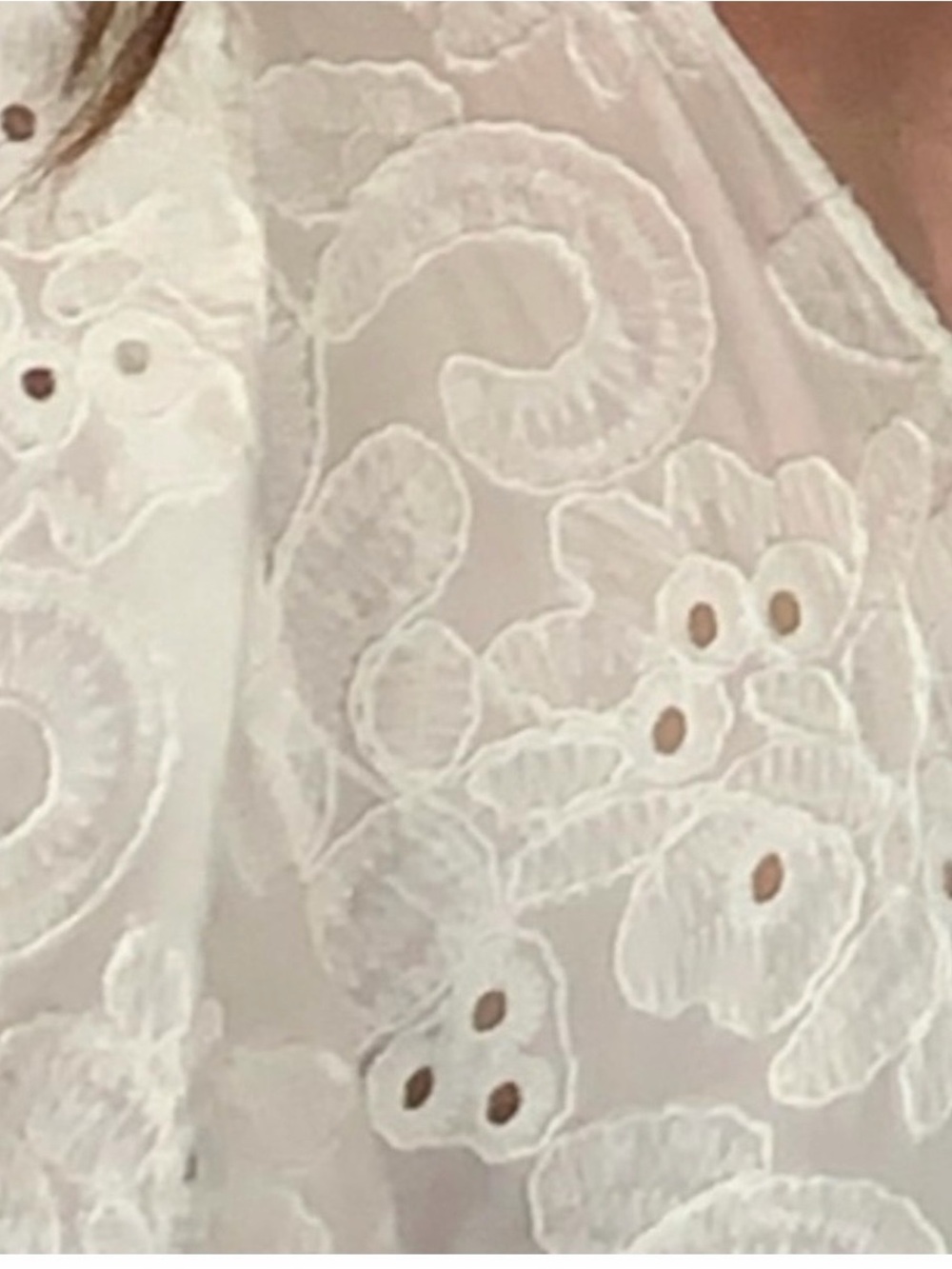 Zara White Eyelet Dress - Picture 6 of 11